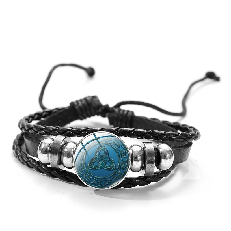 Nowa moda Teen Wolf Triskele bransoletka Steampunk Triskelion Allison Argent szklana kopuła ręcznie skórzane bransoletki bransoletki: Style 6
