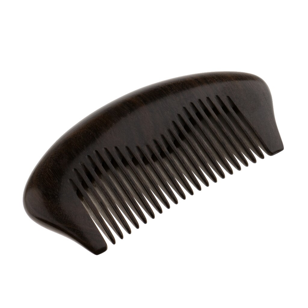 Bekväm handgjord naturlig chacate preto trä hår utjämning kam skägg mustasch grooming träborste hårbotten massage verktyg