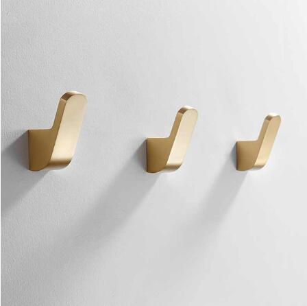 Badkamer Messing Muur Haak Jas Handdoek Haken Voor Badkamer Goud Koper Keuken Haak Kleding Haak JM210: 3 pcs A