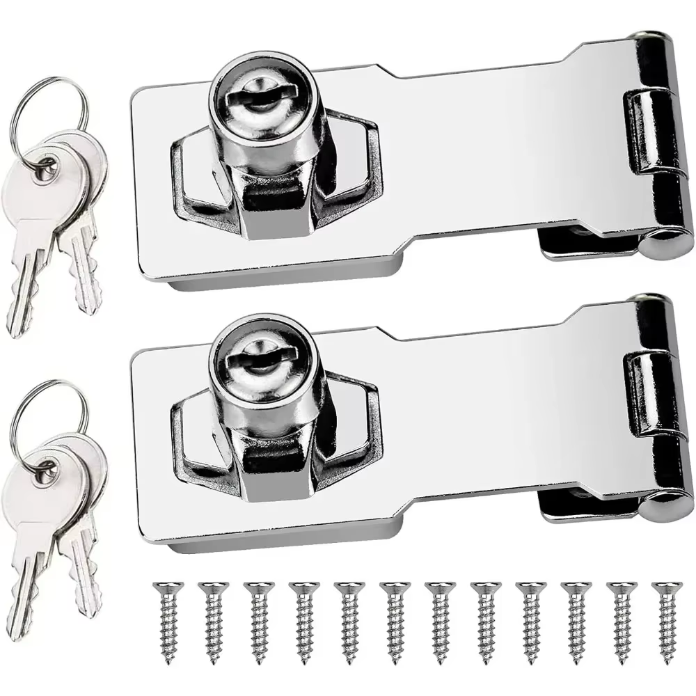 Luminous Door Lock Zinc Alloy 90 ° Rocker Arm Hook Lock Sliding Door Latch Heavy Duty Barn Gate Bolt for Cabinet Door Window: Sandstone