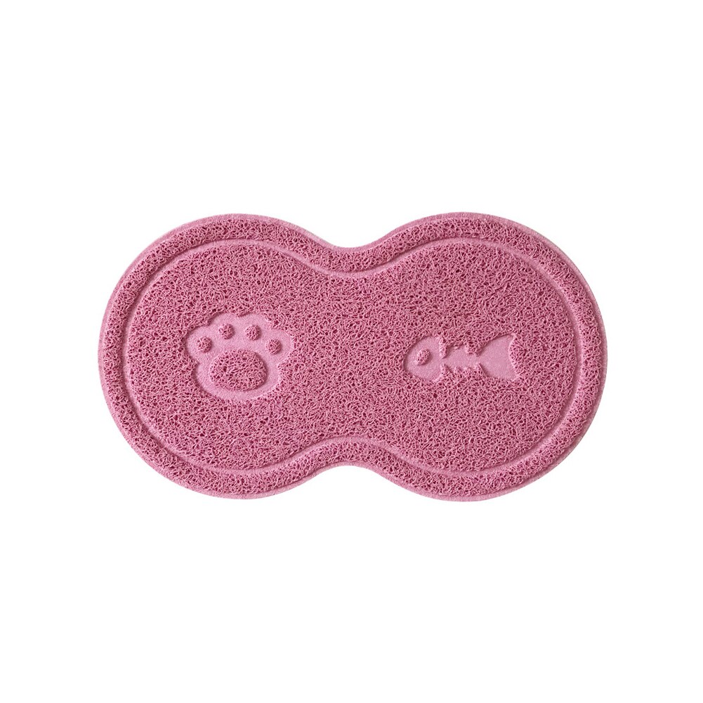 Alimentación de Mascotas estera para perro y gato comiendo cuenco almohadilla impermeable mascota alfombra de cama cachorro agua comida plato bandeja de PVC mantel para comer para mascota: Rosa