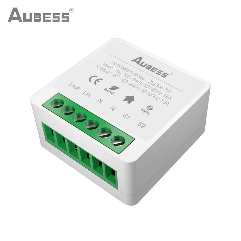 Aubess zigbee 3,0 tuya smart light switch smart home automation diy module breaker supports 2 -way control works with alexa google: 1 piece