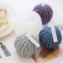 Vela cilíndrica de lana de punto, molde redondo de silicona para manualidades navideñas, bricolaje, vela aromática, jabón de yeso, herramientas para hacer Chocolate