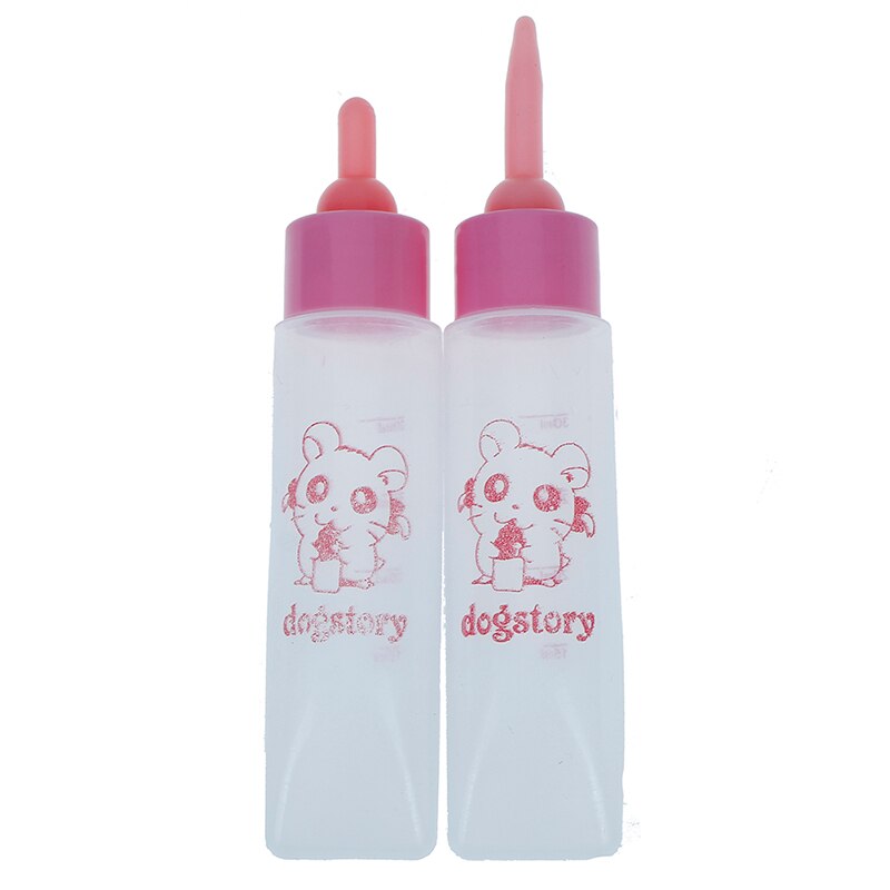 1Pcs Pet Melk Fles 30Ml Siliconen Tepel Kleine Dier Voeden Hamster Kat Honden Puppy