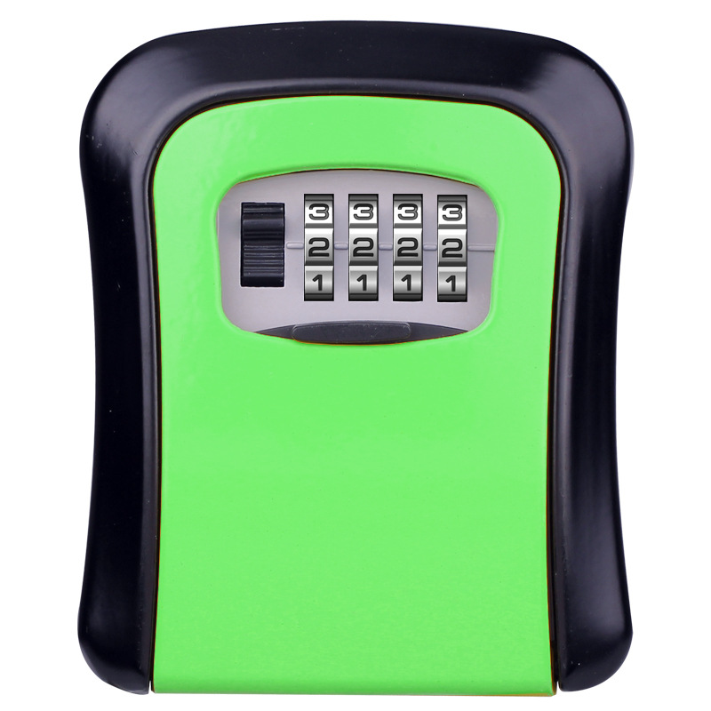 Wall Mount Key Storage Secret Box Keychain Holder Organizer 4 Digit Combination Password Security Code Lock No Key Home Safe: G2 green
