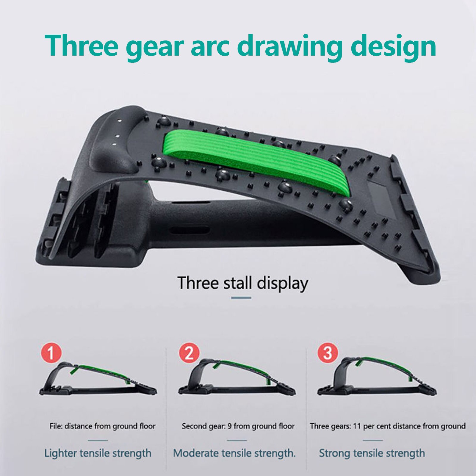 Neck Stretcher 3-Level Cervical Shoulder Magnetic Therapy Massage Relaxer Traction Device Posture Corrector for Pain Relief