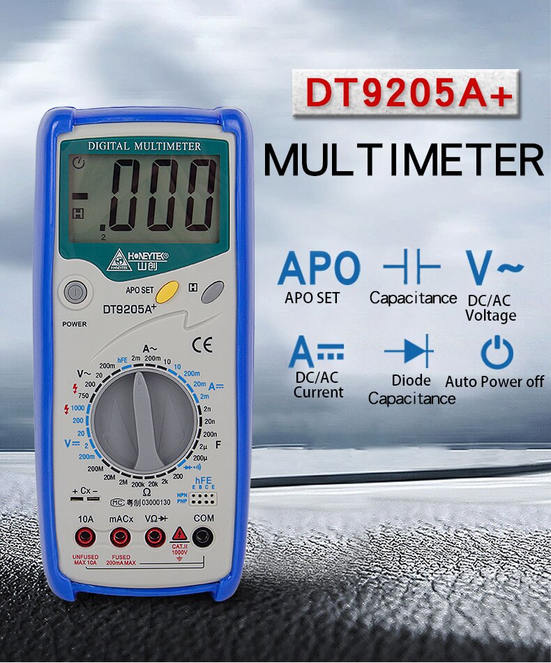 Digital Multimeter LCR Meter Capacitor Tester Voltage Indicator Transistor Tester Feelers For Multimeter With Probe