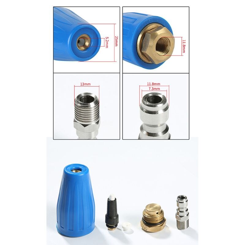 360 Rotating Turbo Nozzle High Pressure Washer 3600PSI with 1/4 Quick Connector