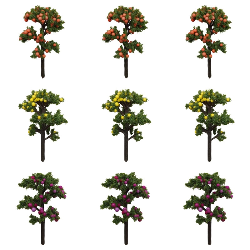 3 stk/sæt kunstig frugt citron æbletræ miniature fe have hjem huse dekoration mini håndværk mikro landskabspleje gør-det-selv indretning