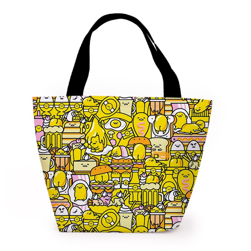 Gudetama Cartoon Cute Canvas Portable Lunch Bags Women Lunch Box Thermo Bag Office School Picnic Cooler Bag Bolsa Termica: 45