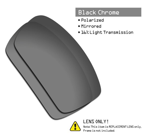 SmartVLT Polarized Replacement Lenses for Oakley Gascan Sunglasses - Multiple Options: Black Chrome