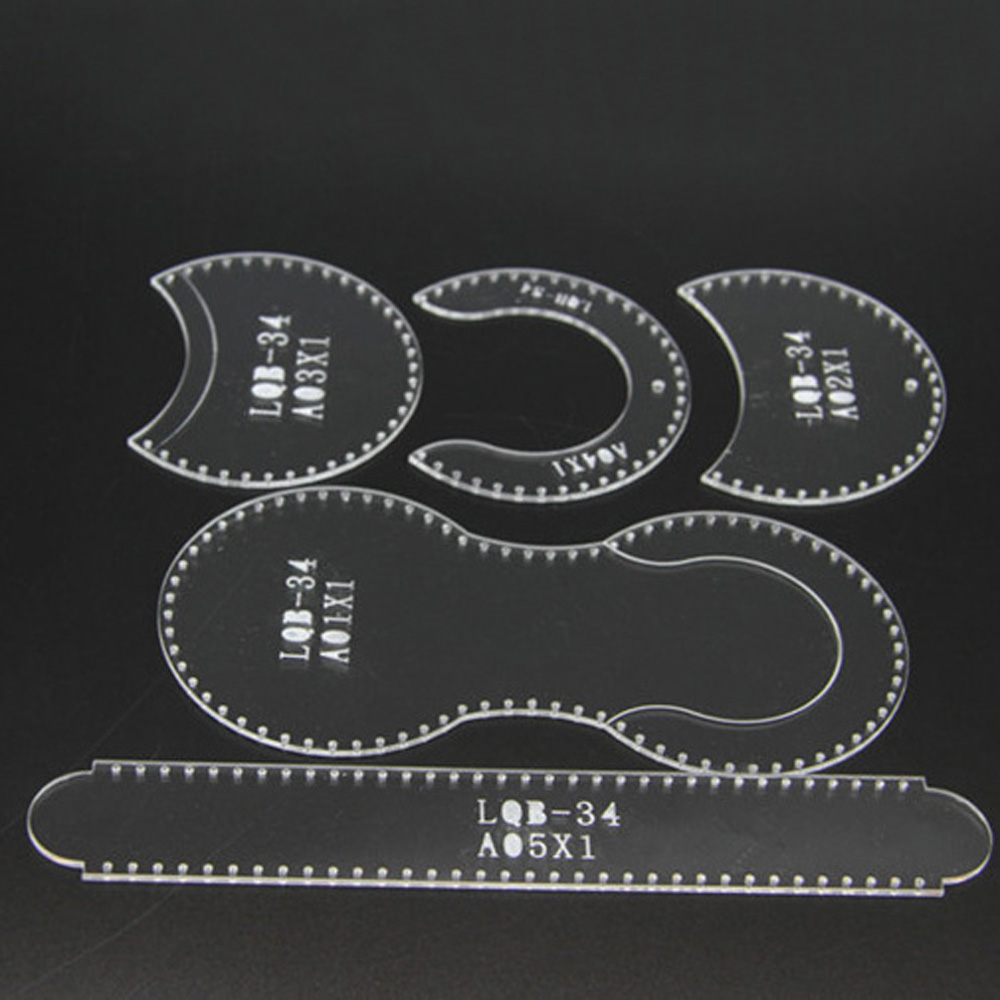 1PC Transparent Acrylic Wallet Template Horseshoe Pattern Coin Purse Stencil DIY Handmade Leather Tool Set