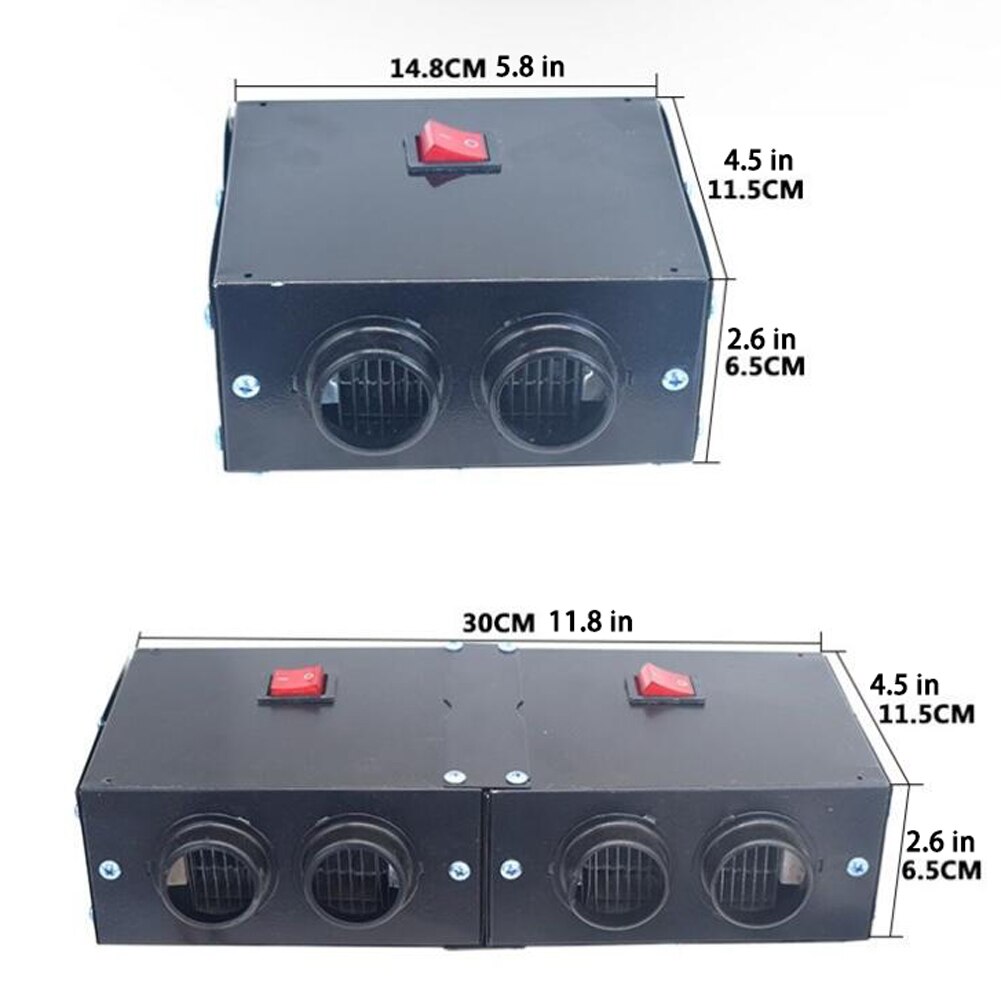 600W 12V 24V Car Heater Car Glass Defroster Window Heater Air Outlet 2 Warm Dryer in Car Goods Interior Accessories Winter