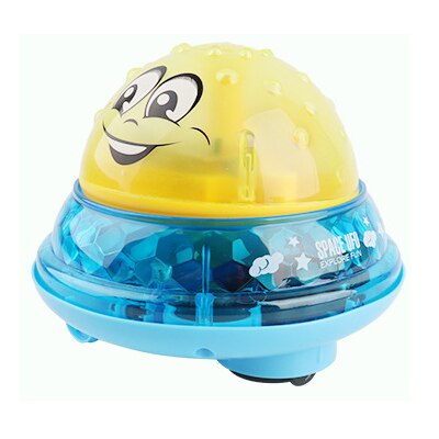 Bad Speelgoed Spuiten Water Licht Draaien Met Douche Zwembad Kinderen Speelgoed Voor Kinderen Peuter Zwemmen Party Badkamer Led Licht Speelgoed: Yellow Ball Base