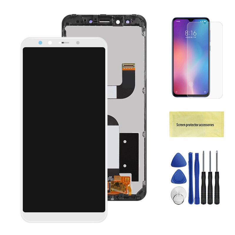 Tela original para xiaomi mi a2 mia2 display lcd tela de toque digiziter assembléia com quadro para xiaomi 6x mi6x tela lcd: OEM WhiteFrame