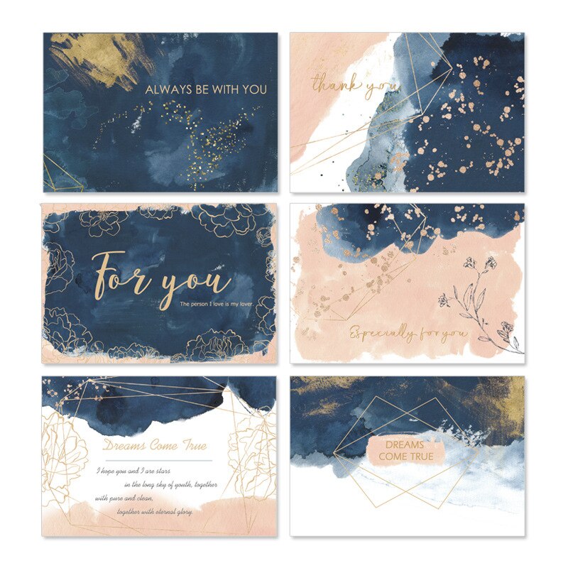 6pcs 3D Festival Greeting Card Christmas Business Blessing Greeting Card Birthday Wedding Thank You 6X8 Inch Cards