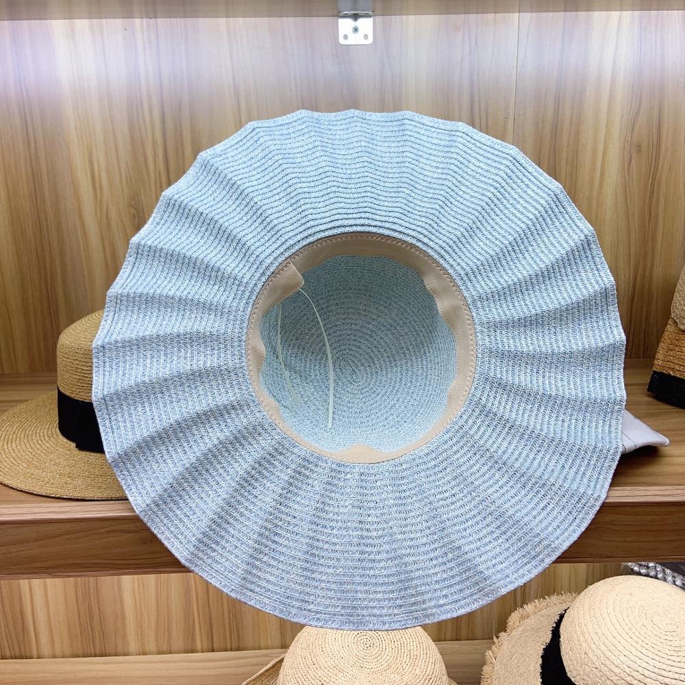 Breite Krempe Sonnenhut Hüte 15cm Papier Stroh Sommer Hüte für Frauen Damen UV Schützen Diskette Strand Hütte packbar Kentucky Derby Kleid Hütte