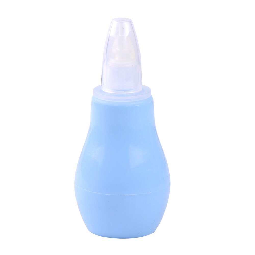 Bébé enfants aspirateur Nasal Silicone -né nez enfant en bas âge nettoyant infantile Snot aspirateur pointe souple produits de soins pour bébés au-dessus de 3 mois: blue