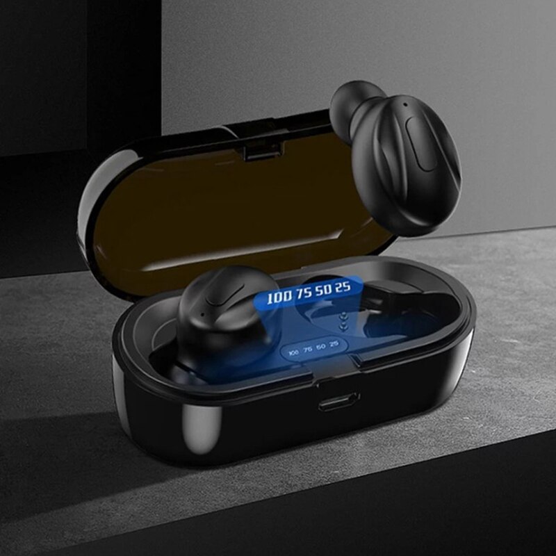 Bluetooth Headset 5.0 Bluetooth Wireless Headset with Headset and Portable Charging Box for IOS Android PC