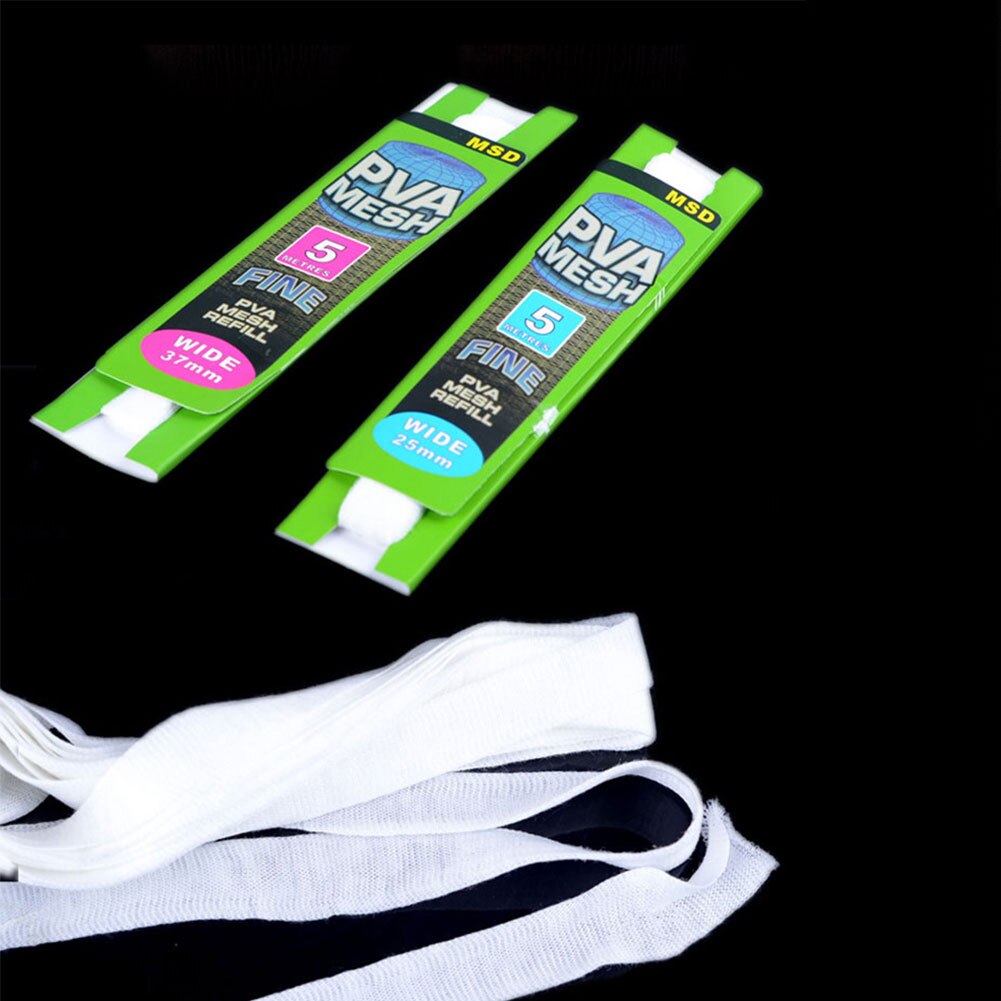 Bolsa de malla de pesca PVA de 5M, soporte para cebo Soluble en agua, accesorio de aparejos de pesca, malla PVA Soluble en agua