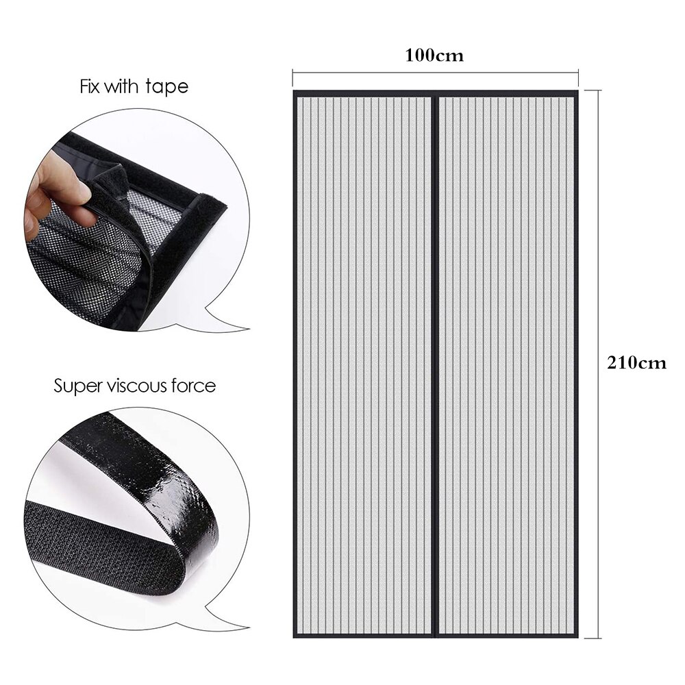Fly Screen Door Magnetic Fly Insect Screen Door Screen Mesh Curtain Anti-Mosquito Screens