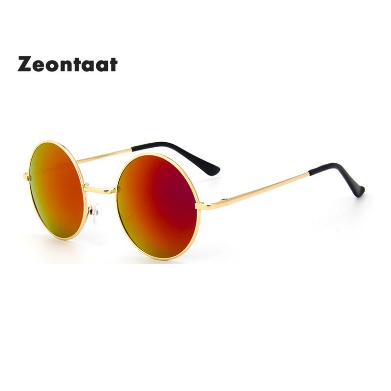 Zeontaat cirkel steampunk zonnebril dames merk heren rond zwart montuur zwarte lens zonnebril heren gafas de sol