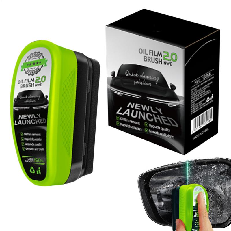 Limpador de vidro para carros, 150ml, removedor de filme de óleo, esponja de vidro automotivo, escova de limpeza, limpador de vidro de janela, manutenção de carro