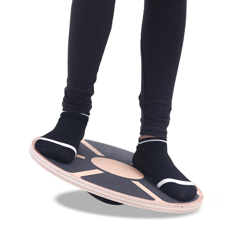 Exercise Twist Board Wooden Balance Board Home Gym Equipment Wobble Rotation Waist Twisting Sport Fitness Disc Plate Non-skid