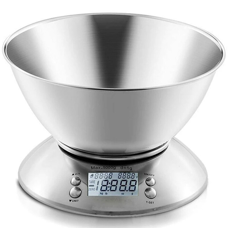 Precise Kitchen Digital LED Electronic Scale with Removable Bowl Kitchen Restaurant Food Weight Measuring Tool