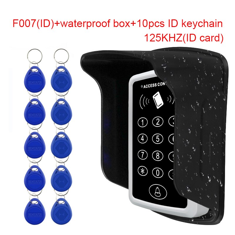 125KHz RFID Access Control Keypad EM Card Reader Door Access Control System Door Lock Opener Keyboard System: A