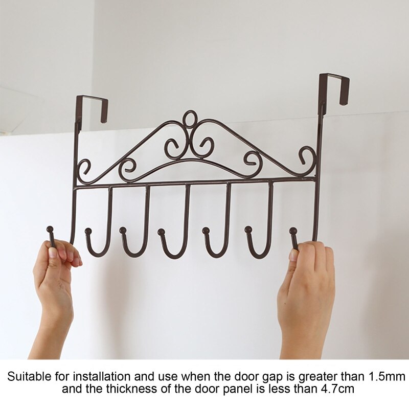 Door Rear Behind Hook Wall Mounted Storage Hanger Hook Wrought Iron Hooks for Home Bedroom Bathroom Hat Coat Clothes