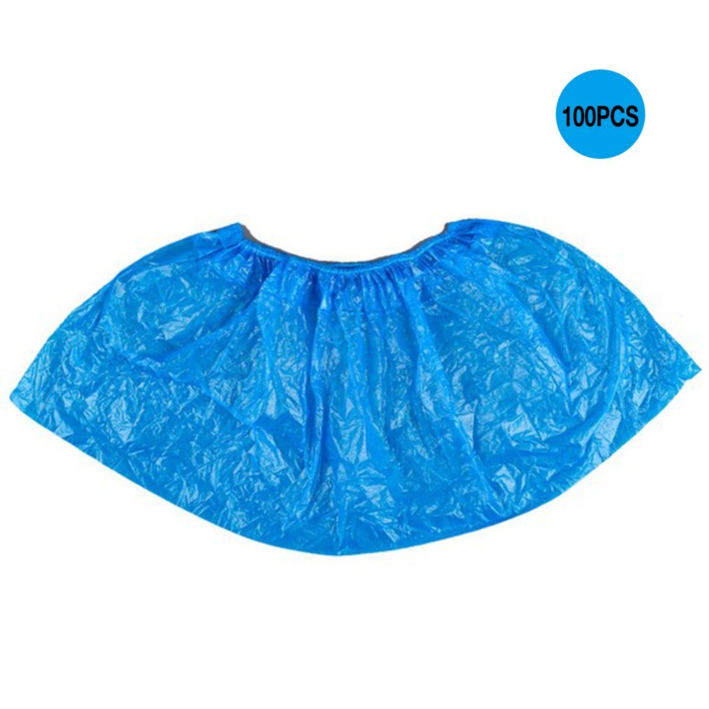 Blue Plastic Disposable Shoe Covers Rain Outdoor Carpet Waterproof Shoe Cover Overshoes Protector Women Men Shoes Cover