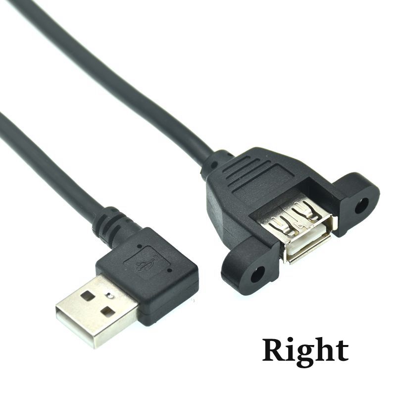 90 grad hoch & Nieder & Verknüpfungen & Rechts Abgewinkelt USB 2,0 A Stecker auf Buchse Verlängerung Kabel Mit Tafel montieren See 25cm 50cm: Grün / 0.6m