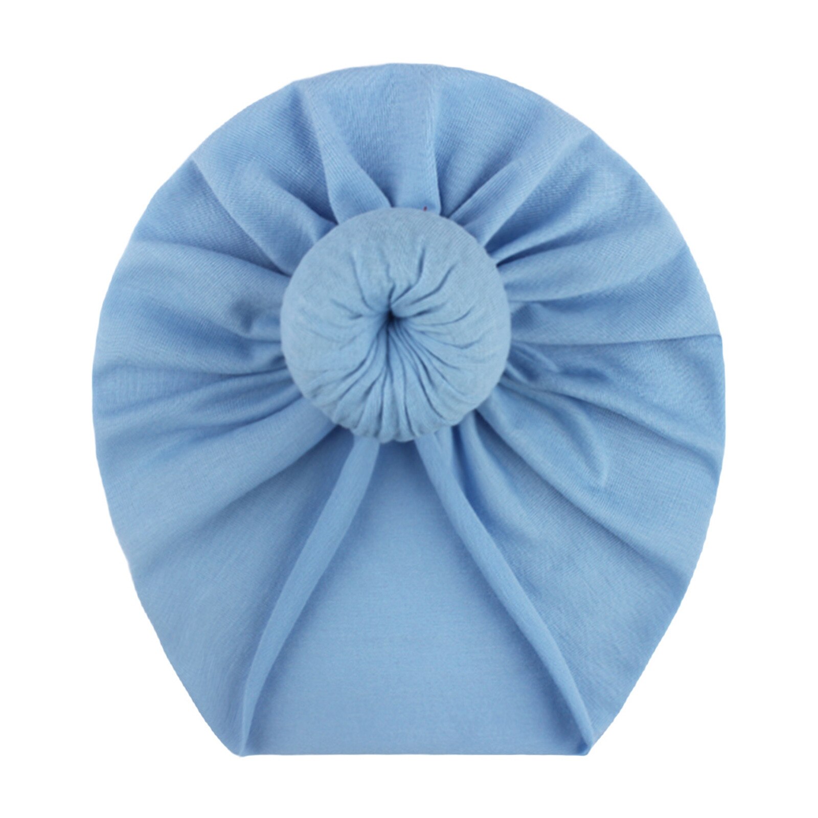 Peuter Kids Baby Hoofdbanden Baby Jongens Meisjes Solid Bow Geknoopt Hoed Beanie Hoofddeksels Accessoires Zachte Tulband Head Band: BU