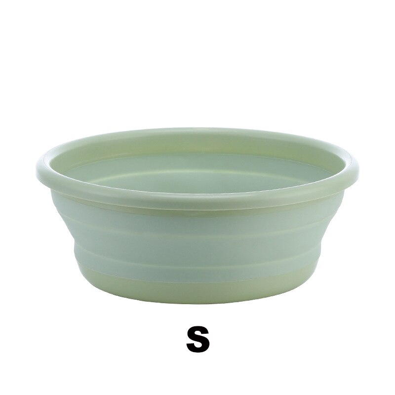 Folding Basin Kitchen Small Items Camping Supplies Housewares Household Cleaning Foldable Laundry Tub Bowl for Washing Durables: Green-S