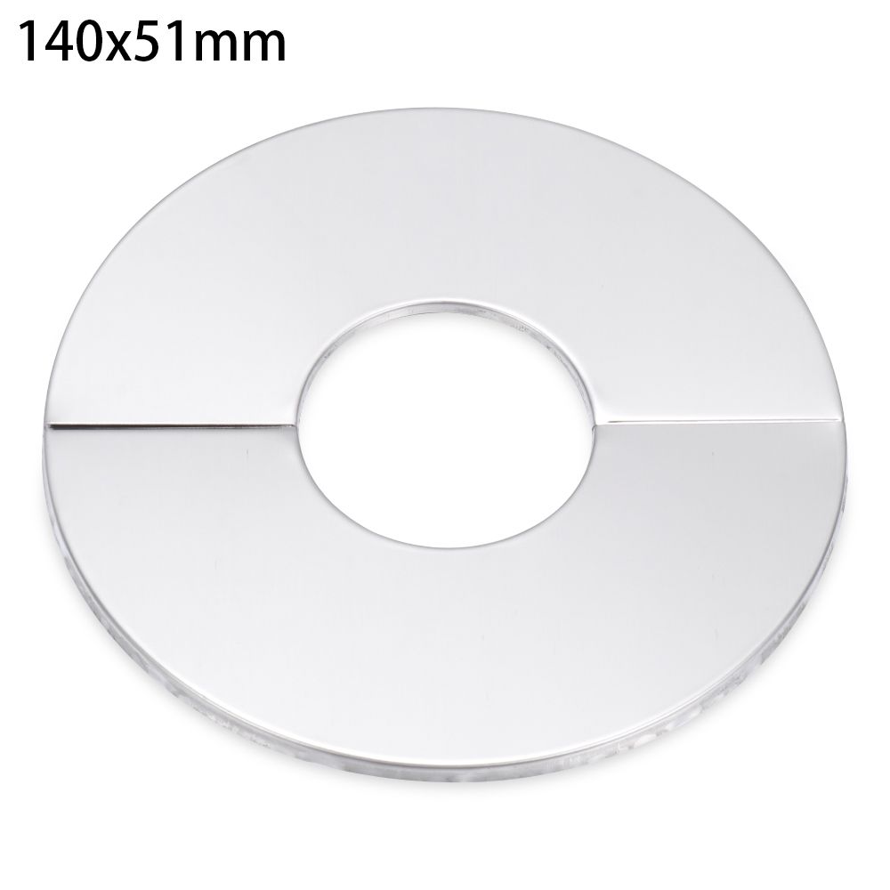 Zelfklevende Douche Kraan Decoratieve Cover Verchroomd Roestvrij Stalen Waterleiding Muur Covers Badkamer Accessoires: 140x51mm