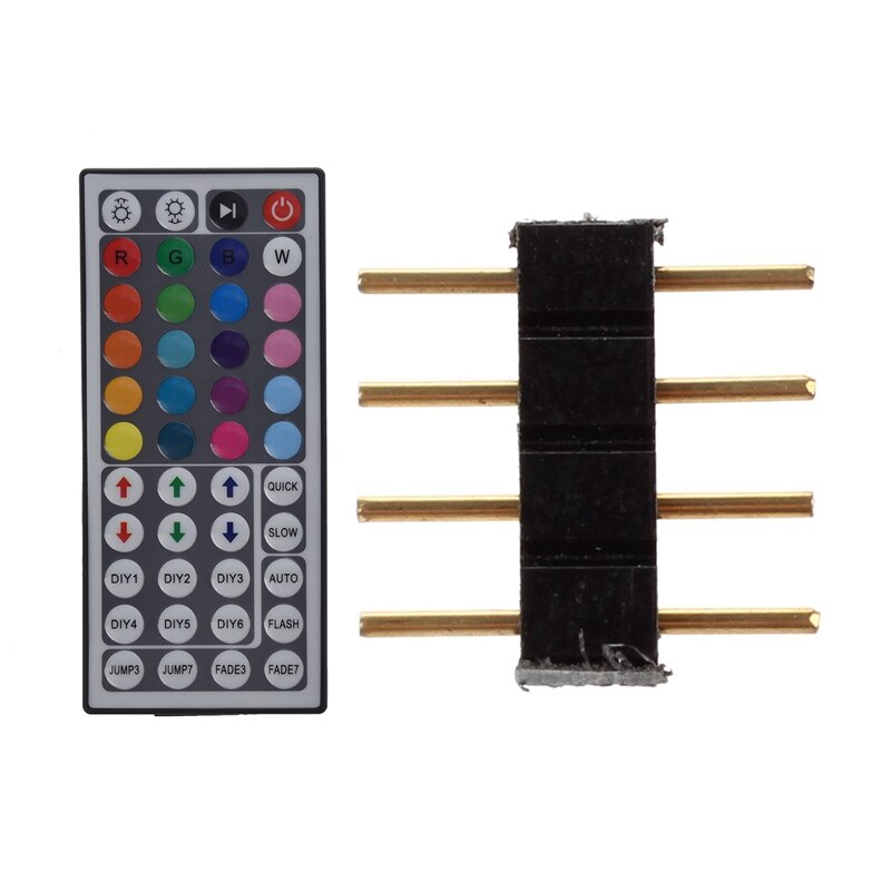1x 44Key Ir Remote Controller Voor Rgb 5050 Led Light Strips & 1X Rgb 3528 5050 Led Strip Led Adapter dc Bolt
