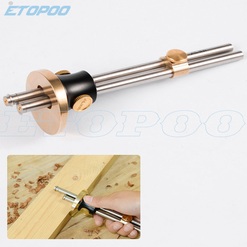 European single and double axis scriber fine-tuning woodworking ruler automatic line drawing tool dedicated tool ruler: double