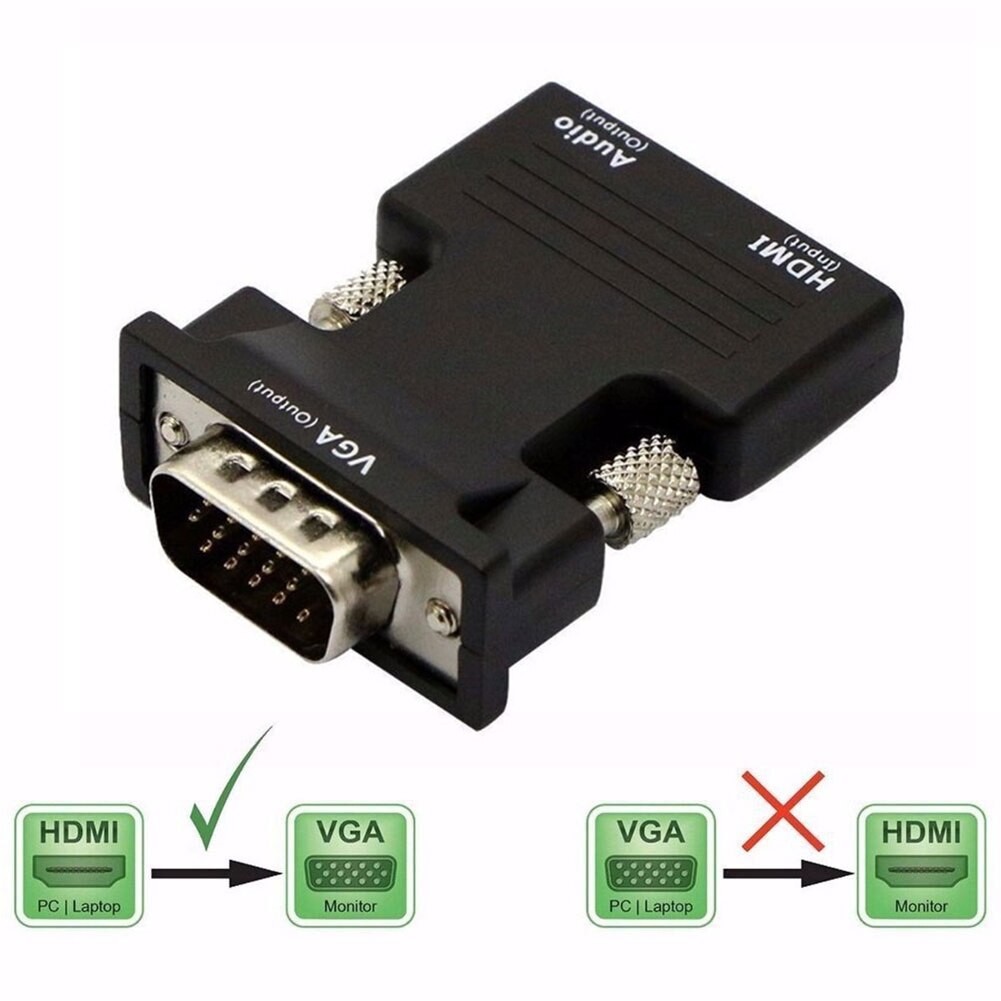 Hd 1080P Hdmi-Compatibel Naar Vga Adapter Digitaal Naar Analoog Audio Video Converter Kabel Voor Pc Laptop Tv box Projector