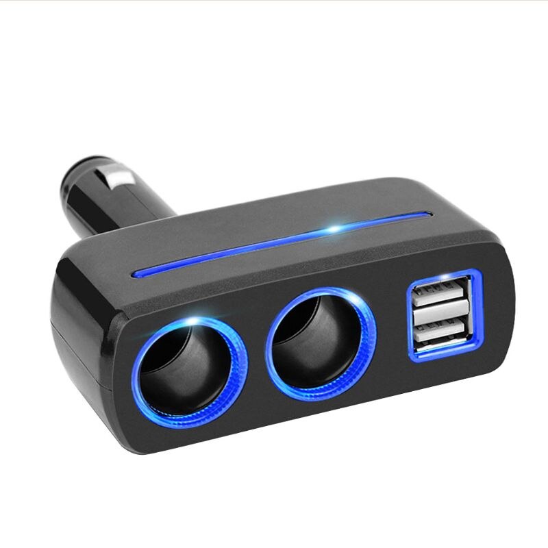 Portable réglable 2 allume-cigare séparateur chargeur de voiture double prise USB adaptateur secteur pour Apple iPhone Samsung Huawei téléphone