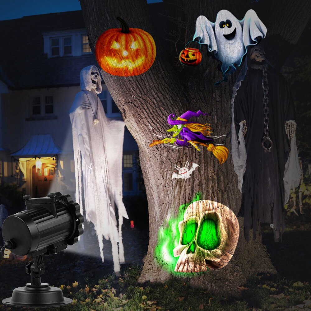 LED Projector Light 16 Pattern Landscape Lamp Projection For Halloween