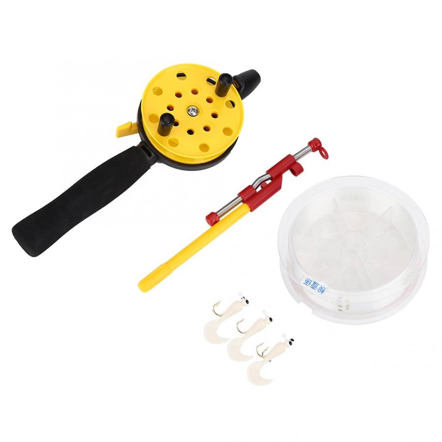 Ice Fishing Rod Winter Fishing Pole Holder For Casting Fishing Rod Reel with Hook Pole+Reel+Line Children's Fishing Tool: Default Title