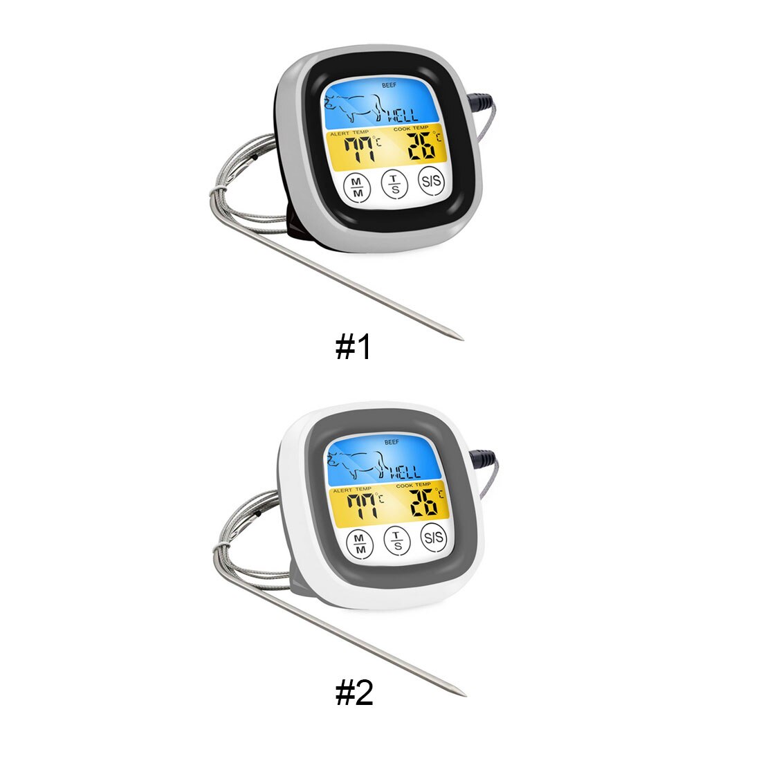 Thermo Pro Digital Thermometer for Oven Digital Lcd Display Probe Food Thermometer Timer Cooking Kitchen Bbq Meat
