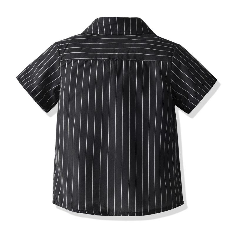 Summer Toddler Boy Shirts Striped Blouse Shirt Casual Boy Shirts For Children Turn-down Collar Blouse Fille Baby Boy Clothes