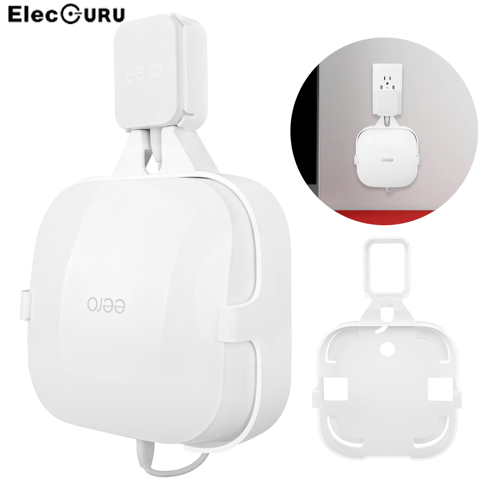 Shelf Stylish Wall Mount Holder For EERO Pro 6 Mesh Wifi Router(US Version) Cable Arrangement Bracket Space Saving