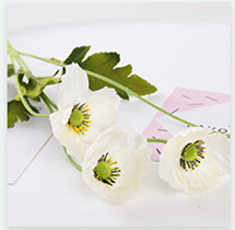 4 Heads/Tak Poppy Zijde Kunstbloemen Partij Decoratie Bloemstuk Bruidsmeisje Boeketten Lange Stem Voor Home Decor: white