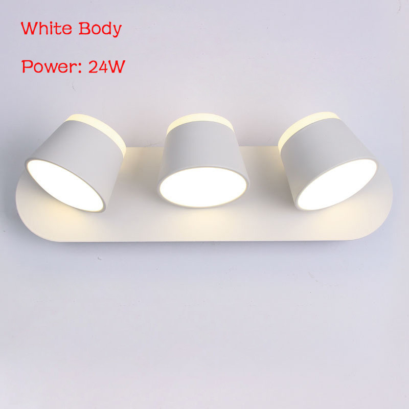 Indoor Wall Lamp 8W/16W /24W 360 Degrees Adjustable LED Wall Lamp Aisle Wall Sconce Living Room Modern Room Bedroom Light NR-177: 24W White / Warm White (2700-3500K)