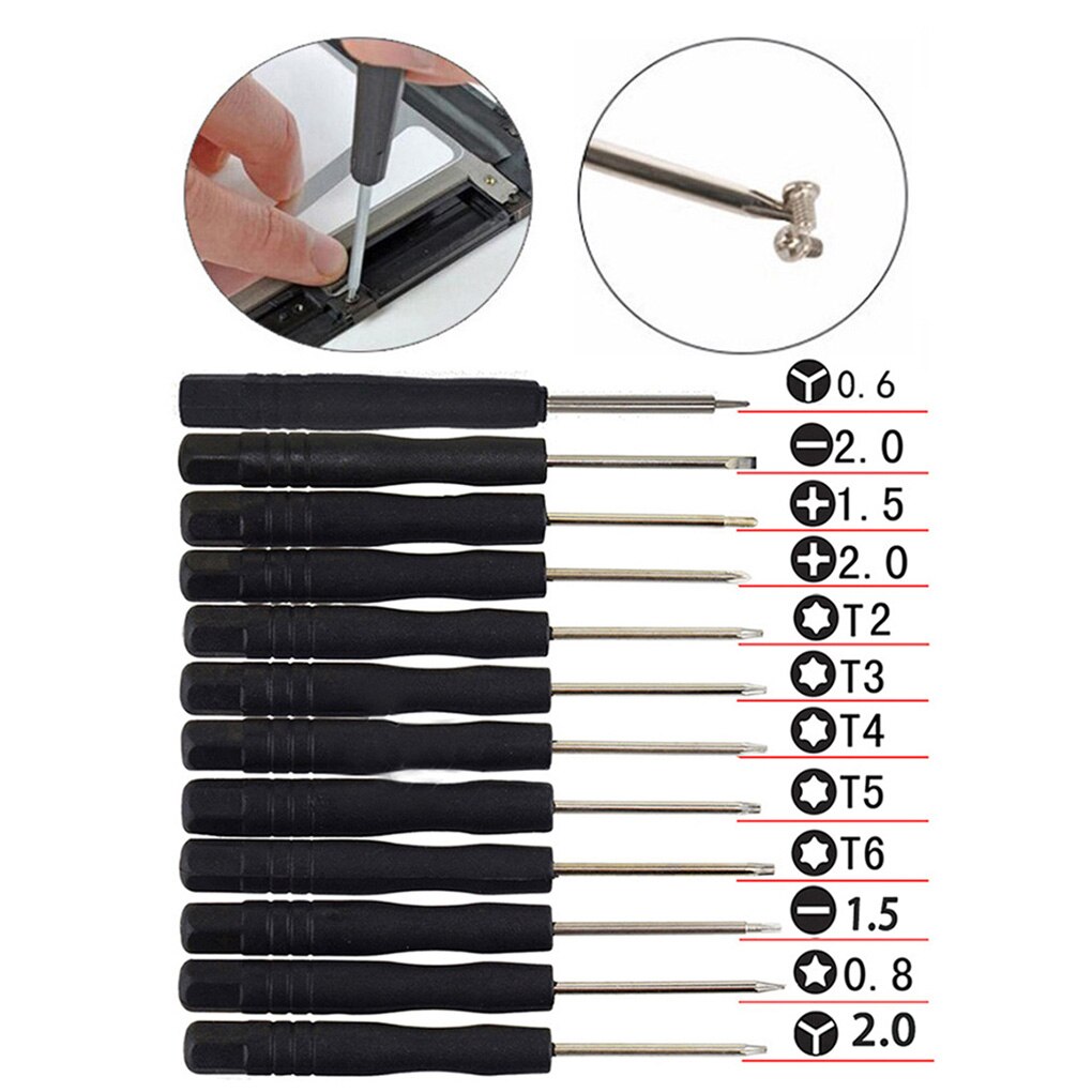 Set di cacciaviti di precisione multifunzione 12 pz/set per Apple iPhone 7 Xiaomi Smartphone per Ipad Tablet Set di strumenti di riparazione