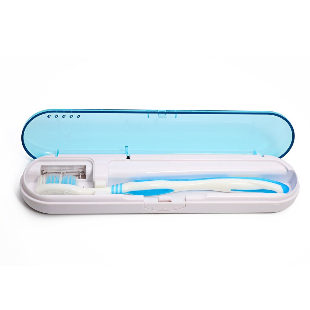 UV Tragbare Zahnbürste Sterilisator Zahnbürste Halter Reise Sterilisation Box AAA Batterie Zähne Pinsel Fall