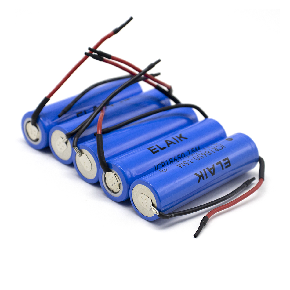 ELAJK Oppladbart Lithium Batteri 18650 1500mAh - 1-20 Stk for Liten Lommelykt, Vifte
